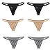 Closecret Women’s Panties Cotton Thongs Pack of 6pcs G-String (XX-Small-X-Small, Multi)
