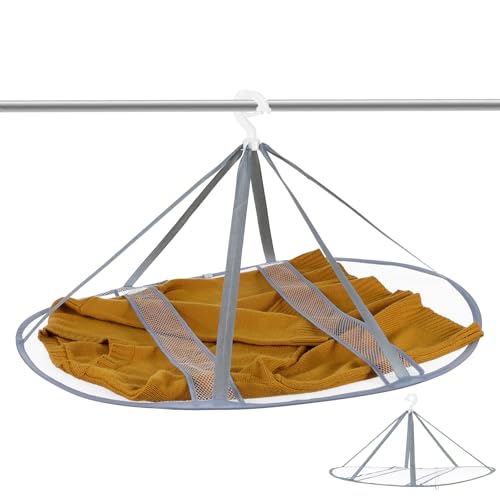 Gadpiparty 平干しネット ニット 1段構造 セーター干しネット 干し網 平ぼしネット 型崩れ防止平干し 折りたたみ平干しハンガー 防風 ニット 干し通風 乾燥 衣類乾燥