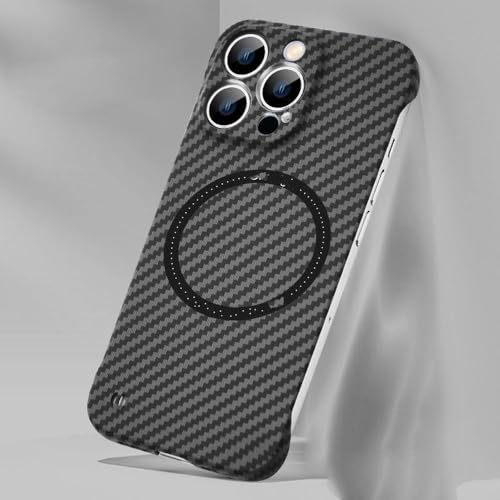 Coque magnétique pour iPhone 15 Pro Max ultra fine noire avec charge sans fil