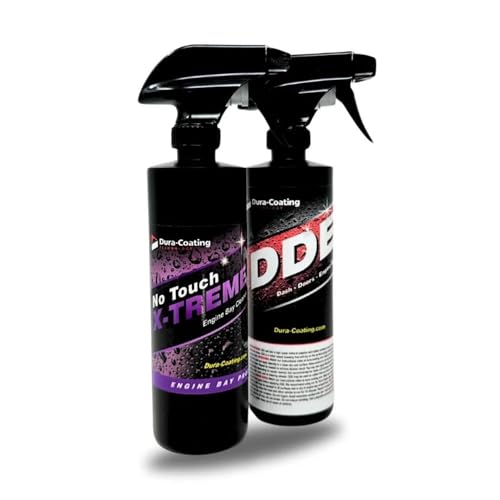 DURA-COATING TECHNOLOGY DDE Spray Detailer & No Touch Engine Bay Cleaner Combo - Car Engine Cleaner and Degreaser Spray + Car Interior & Exterior Cleaner Automotive Detailer Spray - 16oz