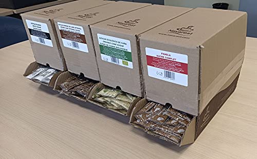 Sucre de Canne Roux en sachets individuels. 1000 pièces de 3g. Film de protection en polypropylène transparent 100% recyclable. Boîte d'affichage.. – vue 4