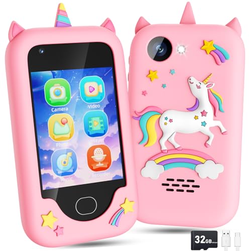 Gocina Kids Smart Phone for Girls - Christmas Birthday Gift Toy for Age 3-8, 2.8