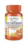 Equilibra, Multivitaminico in Gummies Low Sugar, Pastiglie Gommose, Vegan, Integratore Energia, 7 Vitamine, Vitamina C, B12 e Acido Folico, a Base di Pectina, Senza Glutine, Gusto Tropical, 30 Gummies