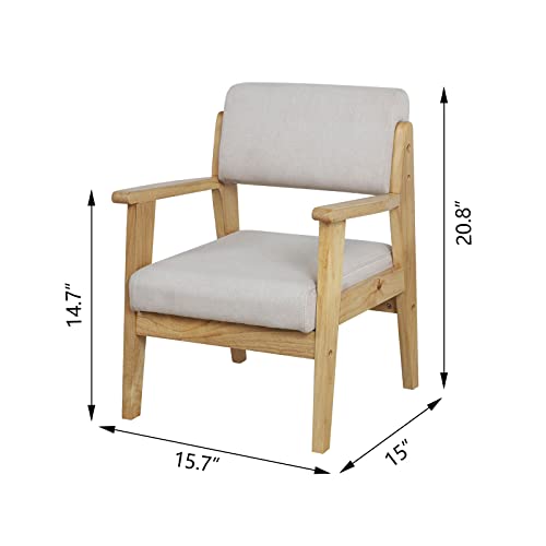 Afbkss&Bb Kids Sofa Chair，Wood-Frame Children Couch Chair, Detachable Kids Armchair For Living Room & Kids Room (Beige) #TOP2