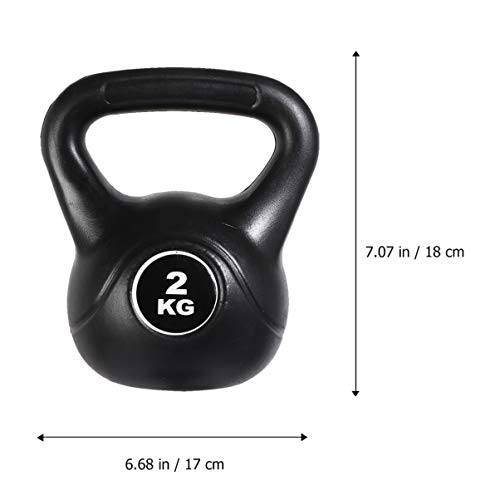BESPORTBLE Fitness Kettlebell 2 kg de plástico para treino de musculação, musculação para casa, acad
