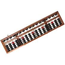 17 Digits Wooden Soroban Standard Abacus Chinese Calculator Counting Math Learni, Orange