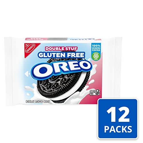 OREO Double Stuf Gluten Free Chocolate Sandwich Cookies, Gluten Free Cookies, 12 - 14.03 oz Packs