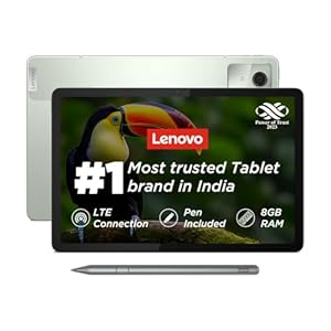 Lenovo Tab M11 with Pen| 4G (LTE) + Wi-Fi | 8 Gb Ram, 128 Gb ROM (Expandable Upto 1 Tb)| 11 Inch Screen, 90 Hz Refresh Rate| Quad Speaker with Dolby Atmos| 13 Mp Rear Camera| Google Kids Space,Green