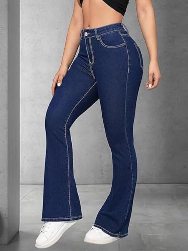 Image of ADBUCKS Women's Wide Leg Fit High Rise Jeans II Bootcut Jeans II