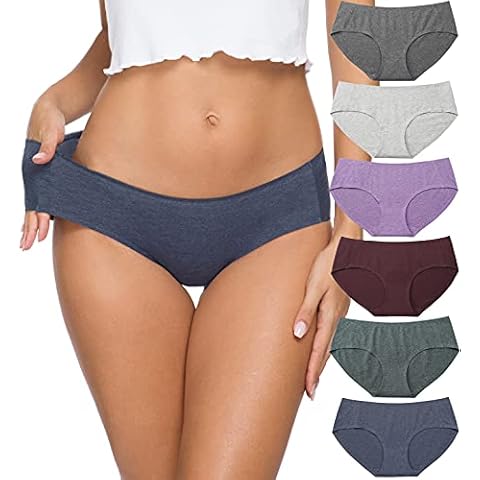 Altheanray Womens Underwear Cotton Underwear for Women Seamless Hipster Bikini Briefs Panties 6 Pack(3028M,Solid) Cover