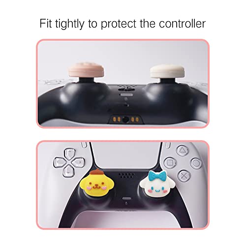 Image of PERFECTSIGHT Cute Thumb Grip Caps for Switch 2 2025, PS5, PS4, Xbox Series X /S, Xbox One, Switch PRO Controller, 4PCS Kawaii Soft Skin Rubber 3D Analog Thumbsticks Grips Joystick Cover, Big Ear