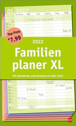 Preisvergleich Produktbild Basic Familienplaner XL Kalender 2022