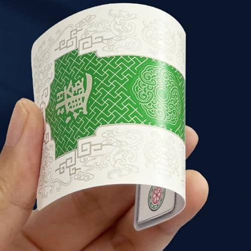 Juego de Cartas Mahjong Portátil con 144 Fichas miniatura 4
