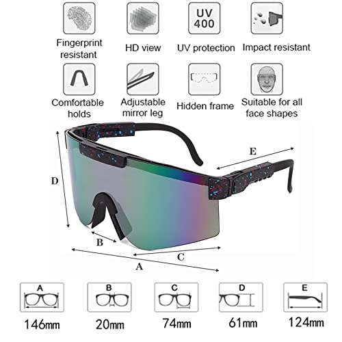 Hzpohyz Sport Sunglasses, Polarized Sunglasses, Uv400 Protection Cycling Glasses, Sports Glasses Goggles For Men Women, Fishing, Golf, Running, Hiking, Baseball Outdoor Sports Glasses #TOP2