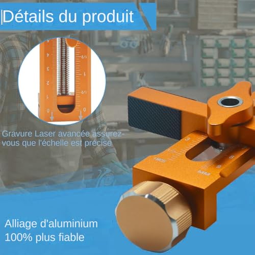 Positionneur d'installation réglable pour alignement précis de porte de placard