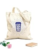 AILOONG Borsa tote con manico piatto in nastro Scritta di caffè su un motivo a raggiera a forma di...