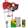 FITHOIST 1320lbs Wireless Electri Hoist,110V Winch with 262ft Wireless Remote Control,Electric Winch Single/Double Slings with Emergency Stop,Lift Hoist for Garage, Warehouses, Factories