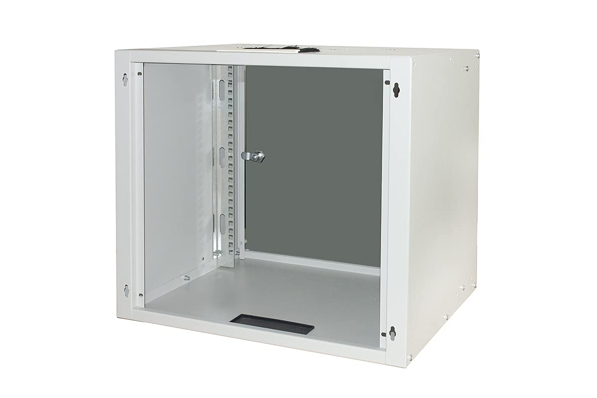 LINK LK1909U40E Armoire Rack 19" Disque assemblé 9 Unités murales (H) 460 x (L) 540 x (P) 400 mm Couleur Gris Porte Verre