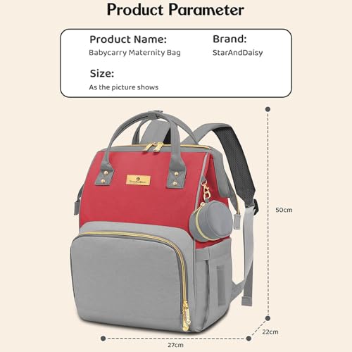 Image of StarAndDaisy Baby Bag for Mothers Travel /Maternity Bag with 16 Multi-Purpose Pockets with Quick Access Diaper & Mobile Pocket /Diaper Bag for Baby