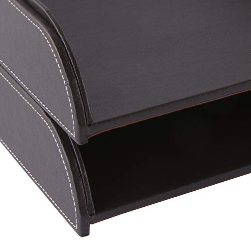 Osco Faux Leather Letter Tray - Bruin - Afbeelding 8