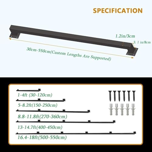 Balustrade industrielle en fer blanc h, l'excellence de 550 cm - 6