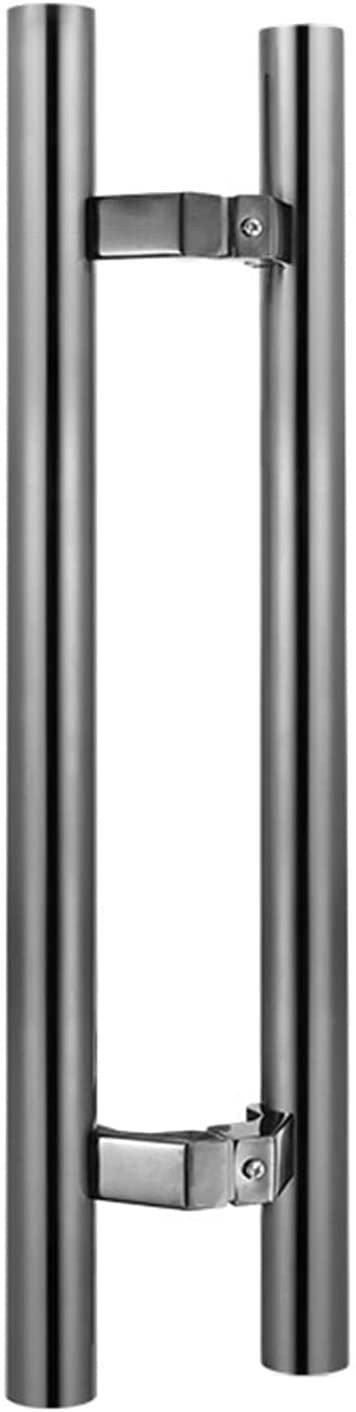 Gthtuhfd Black Sliding Barn Door Handle,Entry Glass Shower Push Pull Door Handle,24/31/39/47/59 Inch,H Shape Round Bar Double-Sided Ld 80Cm/31.5Inch,-60Cm/23.6Inch
