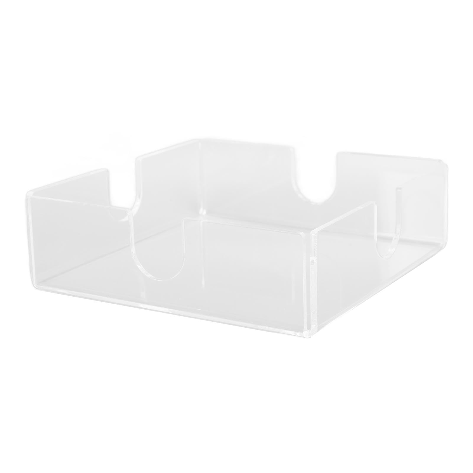 Acrylic Napkin Holder Square Elegant Clear Tabletop Tissue Dispenser Sturdy Transparent Napkin Organizer For Kitchen Restaurant Durable Acrylic Material Size 14cm x 14cm x 4.3cm