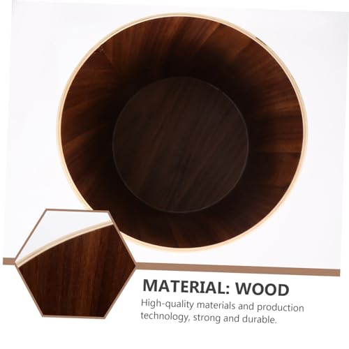 Caneca de basura rectangular de madera estilo nórdico SOLUSTRE miniatura 4