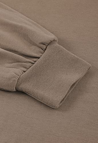 Fixmatti Women's 2 Piece Fall Outfits Sweatshirt Matching Sweatpants Jogger Set Tracksuit Coffee L #TOP4