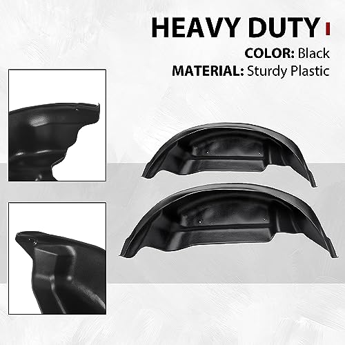 Kojem Rear Wheel Well Liners Compatible with 2015-2020 Ford F150 (Not Fit Raptor) Rear Inner Wheel Well Guards Mud Guard Flaps - Thumbnail 2