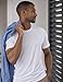 Liberty Luxe 3 Pack Men's Bamboo Viscose T Shirts, Ultra Soft Breathable Bamboo Undershirts for Men, Cooling Lounge Tees (Set 2, X-Large) White/White/White