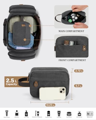 Image of Gonex Canvas Duffle Bag, Expandable 60L Travel Overnight Weekender Bag