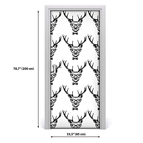 Autocollant de porte pour cacher les rayures déco cerf adhésive Coloray 85x200 - 3
