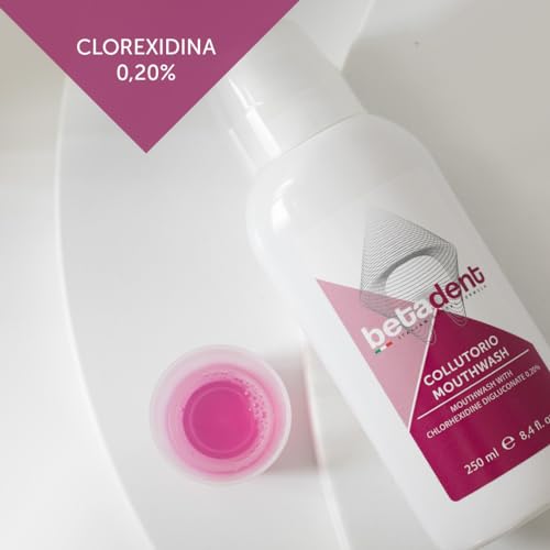 Betadent 2 Mundspülung mit Chlorhexidin 0,20%, gegen Plaque, Karies, Zahnfleischentzündungen. Ideal bei gereiztem und entzündetem Zahnfleisch und nach chirurgischer zahnärztlicher Behandlung. 2 x 250 – Bild 4