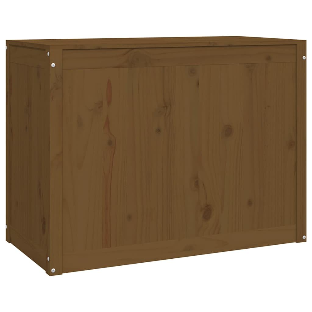 Cesto portabiancheria in legno di pino, con 2 scomparti, 88,5 x 44