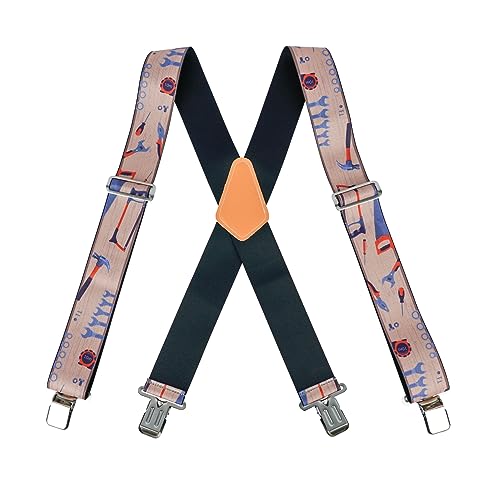 Image of MELOTOUGH Men's Suspenders w /Clip Heavy Duty suspenders for men Big and Tall Work suspenders for Jeans