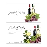 GESCHENKGUTSCHEINcom by POS-HAUER. 100 Gutscheine, blanko zum selber Ausfüllen. Für Weinhandel Vinotheken Getränkehandlungen.