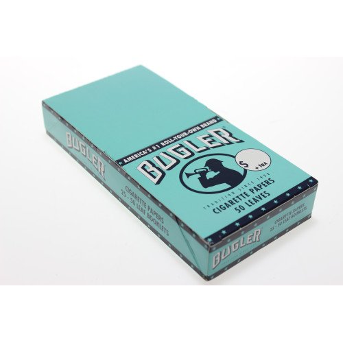 BUGLER Cigarette Papers 50 Leaves UNFLAVORED Flavor Pack of 25