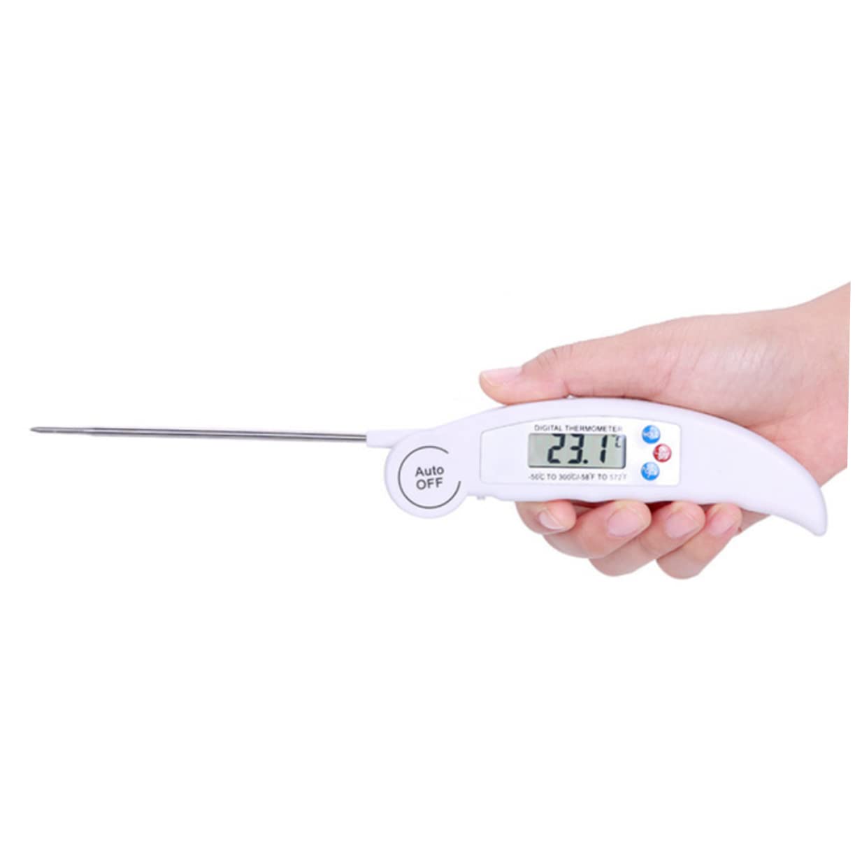 OUNONA Digital Meat Thermometer Cooking Probe for BBQ Kitchen Thermometer for Grilling Instant Read Food Thermometer for Frying and Baking