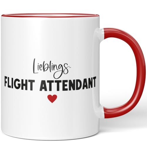 JUNIWORDS Tasse, Lieblings-Flight Attendant, Rot (7748597) für 16,90 EUR (-12%) statt 29,98 EUR bei amazon.de Bild: JUNIWORDS Tasse, Lieblings-Flight Attendant, Rot (7748597) für 16,90 EUR (-12%) statt 29,98 EUR bei amazon.de