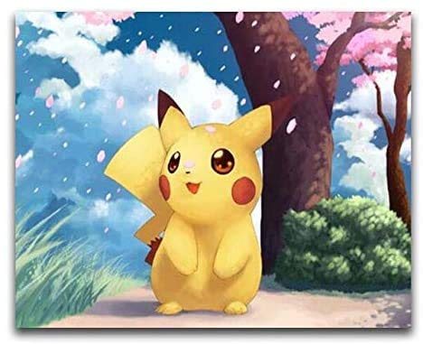 yanxiao 5d DIY complete diamond painting cartoon animal Pikachu mosaic diamond painting anime Pokemon round diamond embroidery children gift