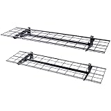 VEVOR Regały garażowe do przechowywania, 2 sztuki, 1,2 x 0,3 m, wytrzymałe półki garażowe, montowane na ścianie, nośność 181 kg (całkowita) regał do przechowywania w garażu, półki pływające,