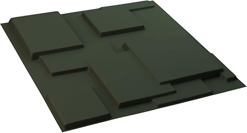 Miniatura 6 de Ekena Millwork 19 58 pulgadas de ancho x 19 58 pulgadas de alto, Gomez EnduraWall decorativo 3D, Satin Hunt Club Verde (cubre 2.67 pies cuadrados).