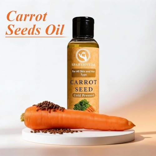 Image of Free Mosquito Repellent Spray with Sparshveda Carrot Seed Oil for Skin & Hair | 100% Pure Natural Carrot Oil for Glowing Skin, Anti-Aging & Hair Nourishment | Face & Body (120 ml)