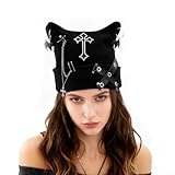 Design gothique exceptionnel avec des éléments Y2K et punk : ce chapeau gothique pour femme combine le style kawaii avec des détails punk rebelles – y compris de jolies oreilles de chat et des chaînes tendance – pour créer un look Y2K audacieux et rebelle. C'est un véritable accroche-regard pour tous ceux qui recherchent un accessoire extraordinaire pour les vêtements de l'an 2000 ou des tenues d'inspiration gothique.