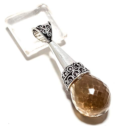 Pendentif citrine jaune facettée en argent pour sublimer vos tenues