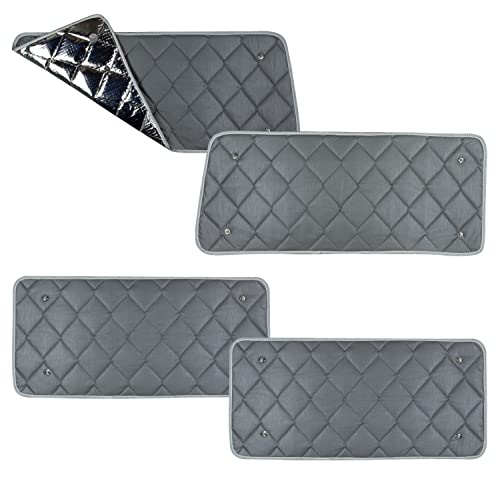 GipsyCamper Thermomatten VW T5 / T6 Wohnraum | Isoliermatten für den Wohnraum | Sichtschutz VW T5 / T6 | Premiumqualität Made in Germany | Thermoisolierung für den Camper (Grau, Kurzer Radstand)