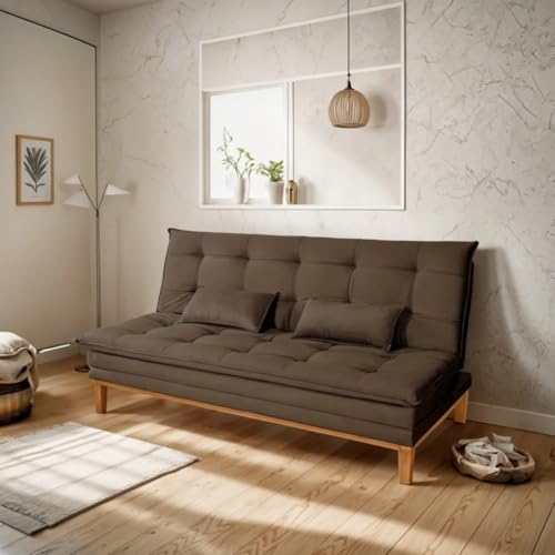 Sofá Cama Reclinável Casal 3 Lugares Suede Premium Ecom Home – Retrátil, Compacto, Confortável e com Almofadas Inclusas