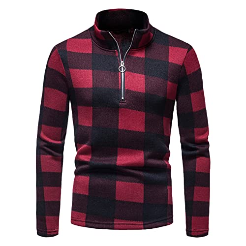 Pull col roulé zippé homme imprimé ethnique Kelsiop décontracté XXL