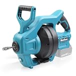 MaxEarn Cordless Electric Drain Snake, Cleaning Drain Auger with 23.62 FT Pipe Cleaning Spiral, Drain Unblocker Compatible with Makita 18v Battery for Sink, Toilet, Bathtub, Sewer (No Battery)